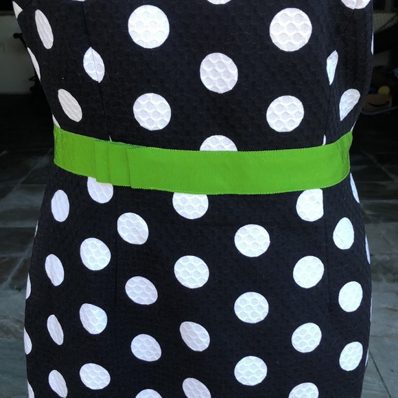 DAVID MEISTER -NWT-POLKA DOT ONE SHOULDER DRESS BLACK WHITE 6 - Picture 8 of 14